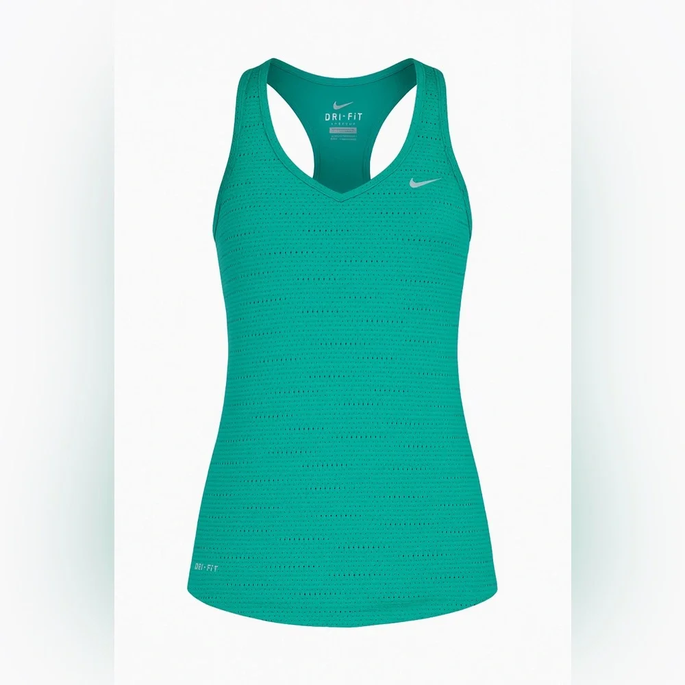 Nike Dri-FIT Running Tank Top Women’s XS Teal Green Racerback